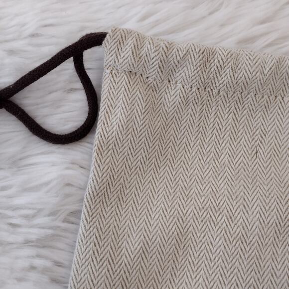 Hermes | Rectangular LOGO Drawstring Dust Bag ~13.25"x6.25" Sandals Clutch - Picture 3 of 9